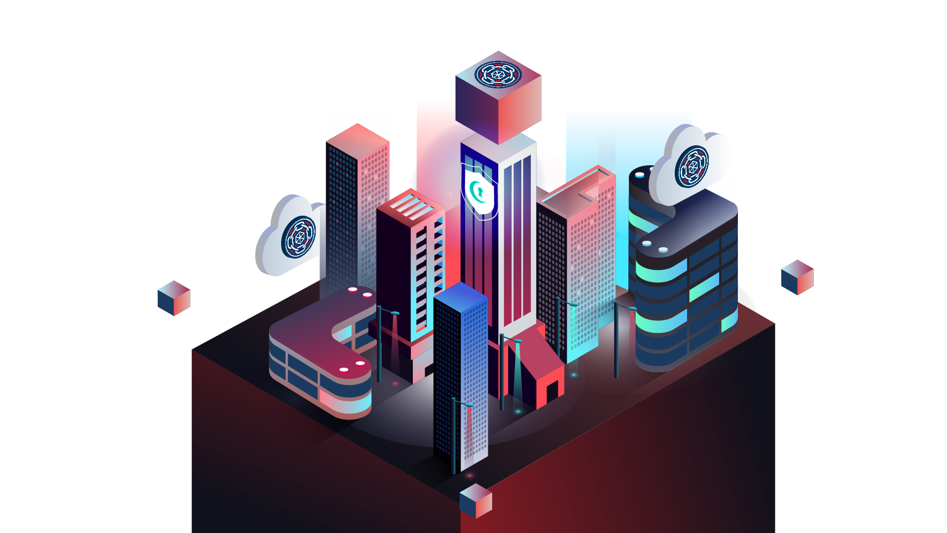 City skyline representing decentralized ecosystem